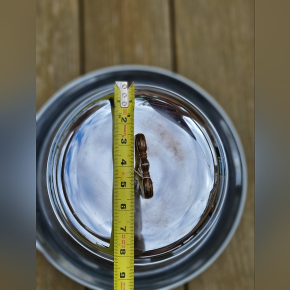 VTG Kromex Round Tidbit Tray Two-Tier Chrome And Brass Serving Tray - Picture 6 of 9